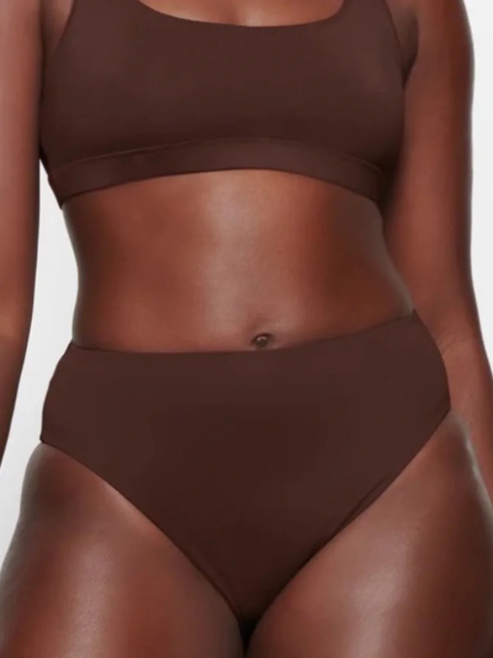 SKIMS Recycled Swim Cocoa Mid Waist Bikini Bottoms